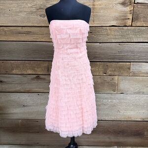 BCBG MAXAZRIA Tulle layered party dress, pink, size 4